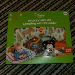 NWT Bright Starts Disney Mickey Camping with Friends Tummy Time Prop Mat OM+ NIB